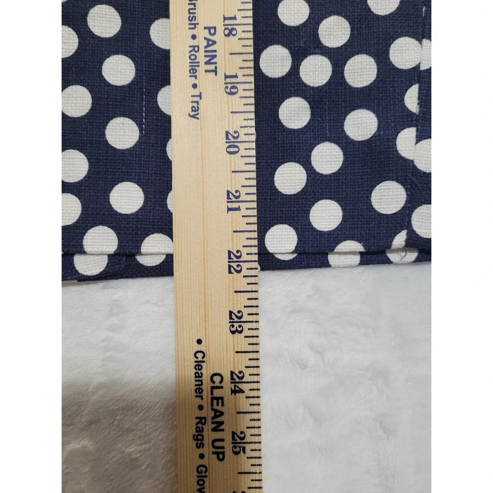 NWT J.Crew Pencil Skirt Womens 12 Navy Blue Polka Dot Cotton